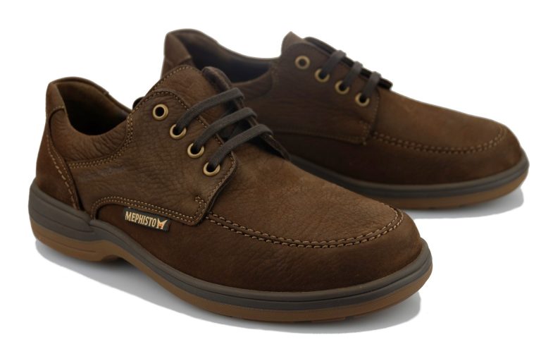 Mephisto DOUK Heren Veterschoen - Donkerbruin Nubuck